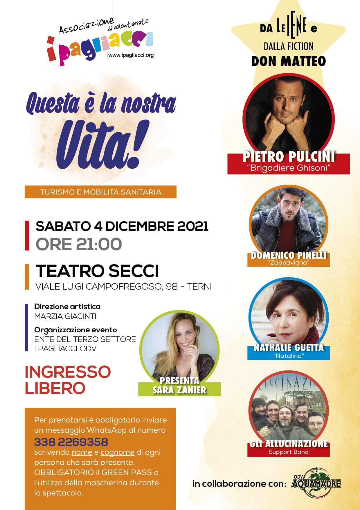 Serata “Questa è La Nostra Vita!” – Teatro Secci 4 Dicembre 2012 Ore 21:00