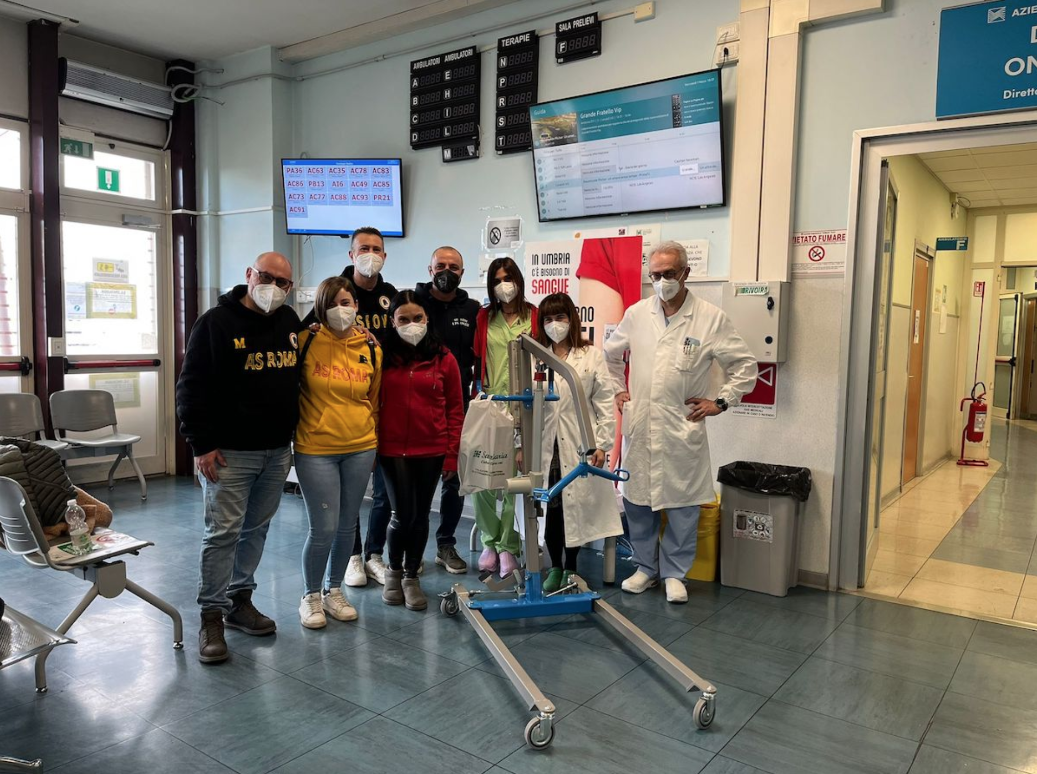 Ospedale Terni: Nuova Donazione Da I Pagliacci Con Il Contributo Del Roma Club